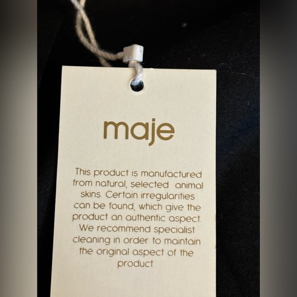 BNWT Maje leather biker jacket- retails $700+ - Picture 6 of 8